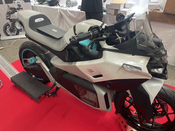 Motorcycle on display